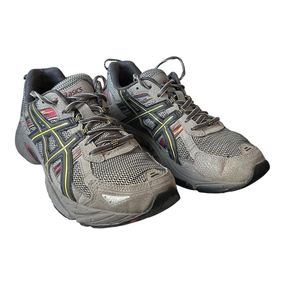 ASICS Gel Venture 5 Womens Running Shoes Gray Red Black T5N3N Size 8